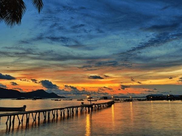 Late afternoon scene at Rach Vem fishing village